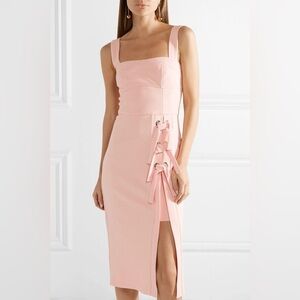 NEW NWOT Rebecca Vallance Celestina Tie Midi Dress In Light Pink